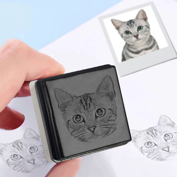 Custom Portrait Stamp Personalized Photo Pet Stamps Gifts for Pet Lover - SantaSocks