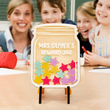 Personalized Stars Reward Jar Custom Text Magnetic Bulletin Board Behavior Jar Gift for Students