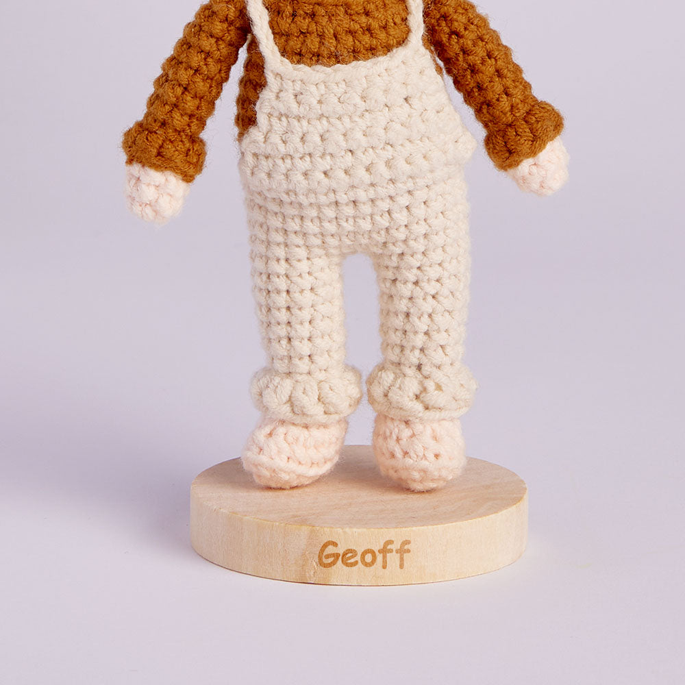 10cm Crochet Doll Custom Name Base Stand