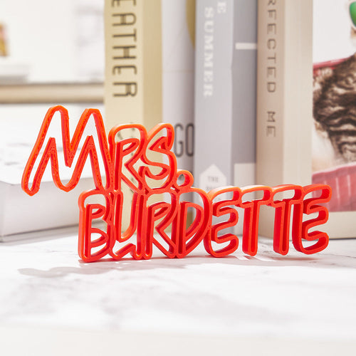 Custom 3D Name Plate Personalized Desk Name Plates Gift for Teacher or Colleague