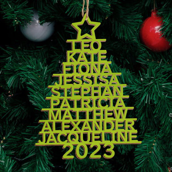 Personalized Family Name Christmas Ornament Christmas Tree Name Ornament Gifts
