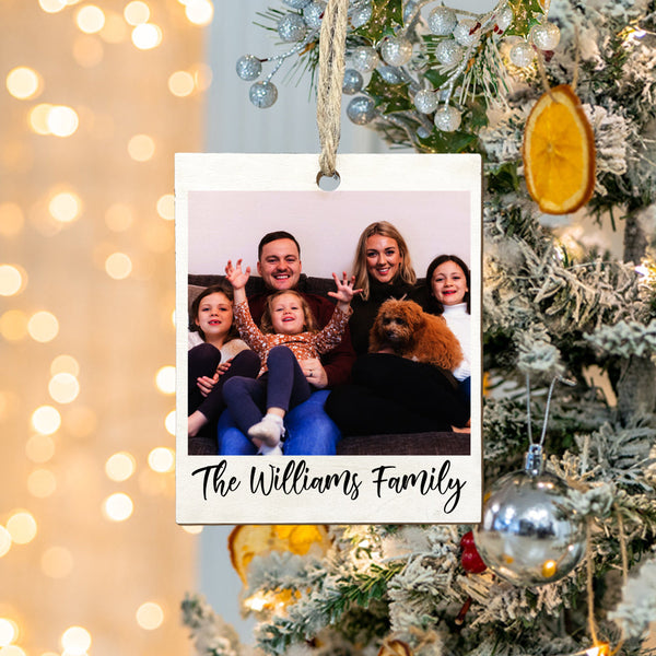 Personalized Photo Polaroid Ornament Family Photo Ornament for Christmas Gifts