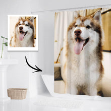 Custom Pet Photo Shower Curtain Unique Gift Waterproof Shower Curtain