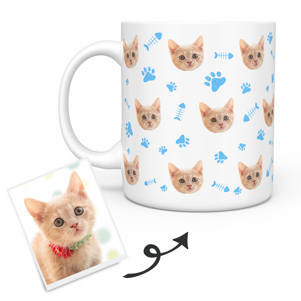 Personalized Mug With Cat Photo - Custom Cat Mug - Personalized Cat Mugs