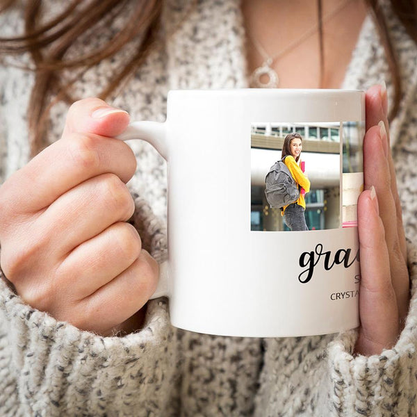Graduation Gift Custom Photo Mug With Text
