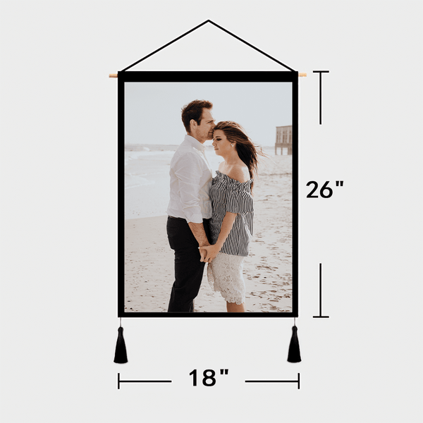 Custom Couple Photo Wall Tapestry Personalized Wall Hanging