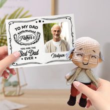 Custom Crochet Doll Handmade Mini Look alike Dolls with Personalized Card Gifts for Dad - SantaSocks
