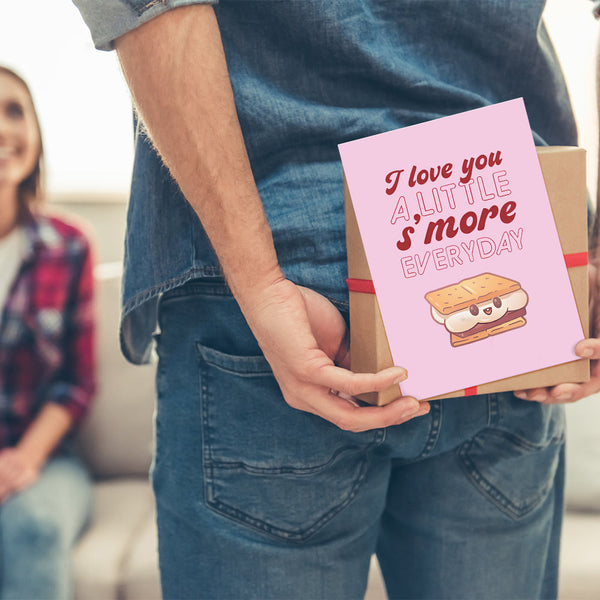 Funny I Love You S'more Cute Pun Valentine's Day Card - SantaSocks