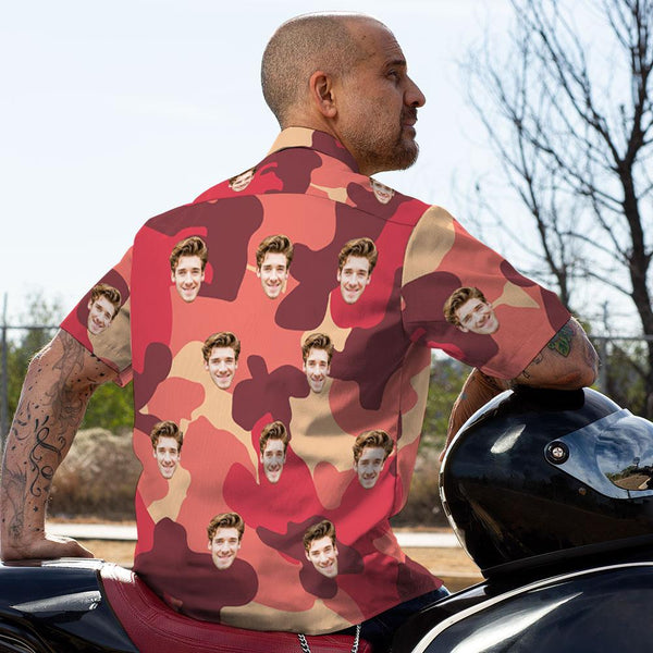 Custom Hawaiian Shirts Misty Rose Camouflage Personalized Aloha Beach Shirt For Men