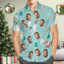 Custom Face Hawaiian Shirt Personalized Photo Hawaiian Shirts Christmas Gift for Him