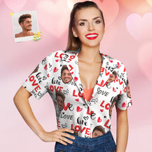 Custom Face Hawaiian Style Personalized White Shirt Couple Outfit