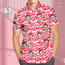 Custom Face Hawaiian Shirt For Men ALL Over Printed Love Shirt Valentine's Day Gifts For Him