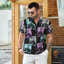 Custom Photo Hawaiian Shirt Men's All Over Print Aloha Shirt Cool Boy's Shirt - Retro Photo - SantaSocks