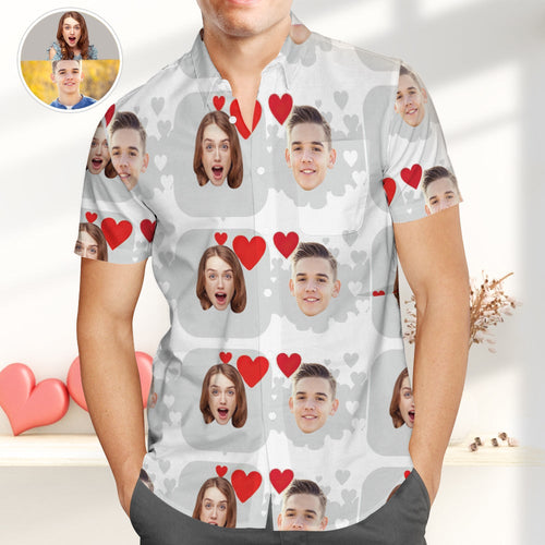 Custom Face Valentines Hawaiian Shirts