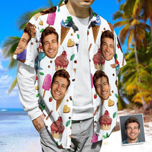Personalized Face Hawaiian Shirt, Cookie & Cute Sundae Summer Beach Shirt