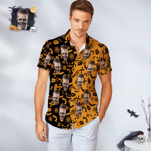 Custom Face Men Hawaiian Shirts Personalized Halloween Hawaiian Shirts - SantaSocks