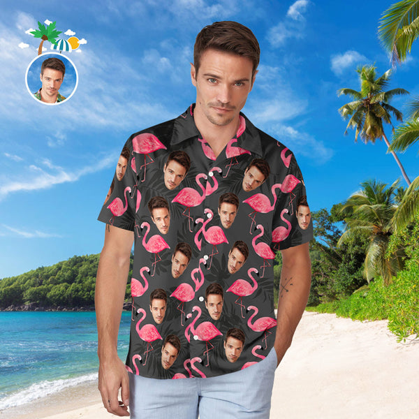 Custom Face Hawaiian Shirt For Him Personalized Men's Photo Shirt Valentine's Day Gift