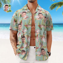 Custom Face Hawaiian Shirt Men's All Over Print Aloha Shirt Gift - Retro Style