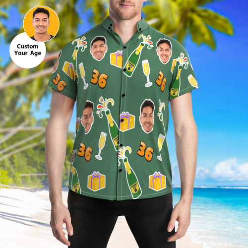 Custom Hawaiian Shirt Birthday Party Shirt with Your Age