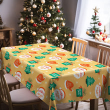 Personalized Text Merry Christmas Tablecloth Custom Washable Table Cover Christmas Gift