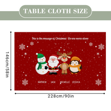 Custom Merry Christmas Tablecloth Personalized Text Table Cover Christmas Gift