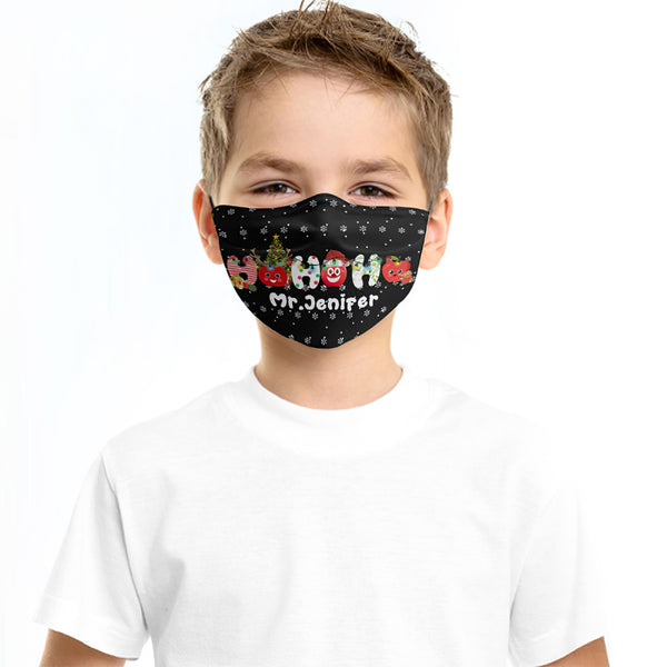 Custom Face Mask Personalized Mask with Name Christmas Gifts