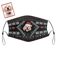 Custom Face Mask Personalized Pet Photo Mask Christmas Gifts - Cute Dog