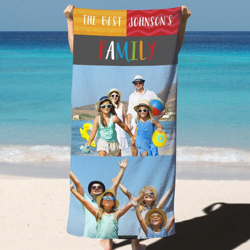 Personalized Bath towels Beach TowelMonogrammed Towels Custom Printed Towels for Family