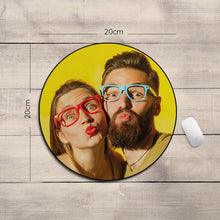 Custom Photo Round Mouse Pad Gifts for Couple 20*20cm