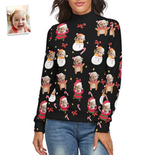Custom Face Women Christmas Sweater Lively And lovely Spandex Comfortable