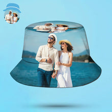 Custom Bucket Hat Unisex Photo Bucket Hat Personalize Wide Brim Outdoor Summer Beach Sports Hats Gift