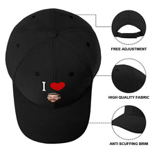Custom Cap Personalised Face Baseball Caps Adults Unisex Printed Fashion Caps Gift - I Love