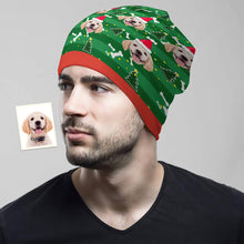 Custom Full Print Pullover Cap Personalized Photo Beanie Hats Christmas Gift for Her - Cute Dog