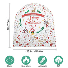 Custom Full Print Pullover Cap with Text Personalized Beanie Hats Christmas Gift for Her - Merry Chrstmas