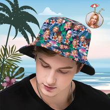 Custom Bucket Hat Personalized Face All Over Print Tropical Flower Print Hawaiian Fisherman Hat - Fashion Flowers