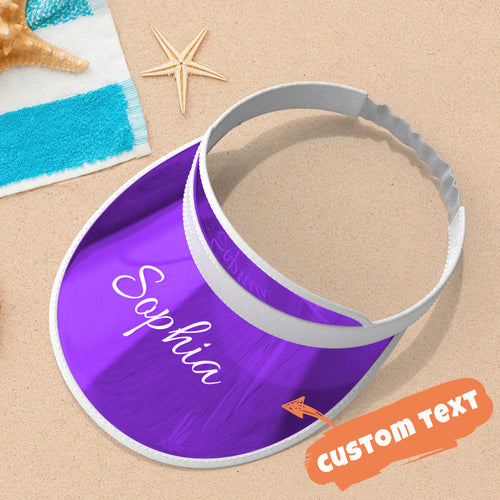 Custom Engraved Sun Hat Colorful Summer Gifts - Purple