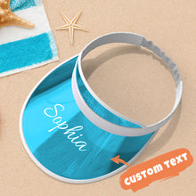 Custom Engraved Sun Hat Colorful Summer Gifts - Blue & Pink