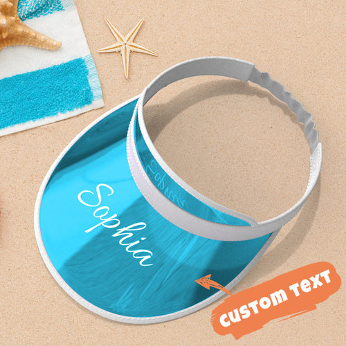 Custom Engraved Sun Hat Colorful Summer Gifts - Blue