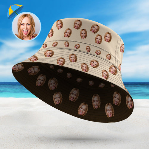Custom Bucket Hat Double-Side-Wear Reversible Summer Beach Sun Hats - SantaSocks