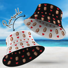 Custom Bucket Hat Double-Side-Wear Reversible Summer Beach Fisherman Hat Gifts for Lovers - SantaSocks