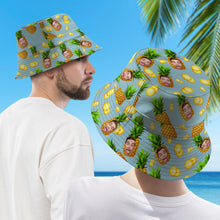Custom Hawaiian Style Bucket Hat Double-Side-Wear Reversible Funny Pineapple Printing Cap - SantaSocks