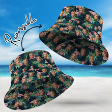 Custom Face Hawaiian Style Bucket Hat Double-Side-Wear Reversible Fisherman Hat - SantaSocks