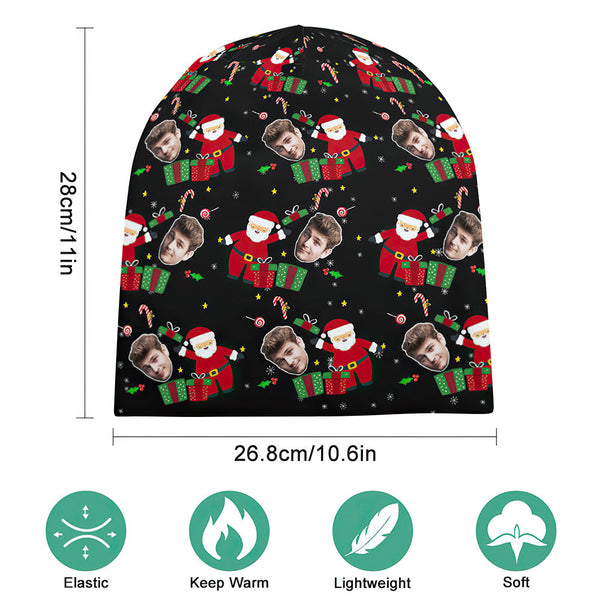 Custom Full Print Pullover Cap Personalized Photo Beanie Hats Christmas Gifts Santa Claus and Gifts
