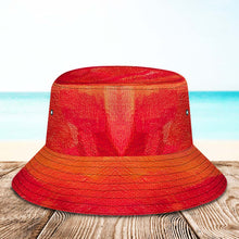 Custom Face Bucket Hat Unisex Personalized Wide Brim Outdoor Summer Hats Red Oil Painting Style