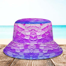 Custom Face Bucket Hat Personalized Wide Brim Outdoor Unisex Summer Hats Purple Oil Painting Style