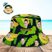 Custom Your Photo Face And Pet Summer Extra Large Bucket Hats Fisherman Hat - Banana