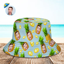 Personalized Photo Gift Funny Cartoon Pineapple Extra Large Bucket Hats Hawaiian Fisherman Hat