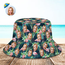 Custom Extra Large Bucket Hats Hawaiian Flamingo Style Outdoor Summer Cap Hiking Beach Sports Hats Gift for Lover