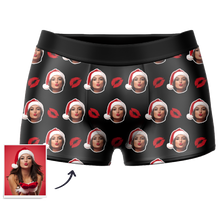 Custom Kiss Boxer Shorts - Santa Socks