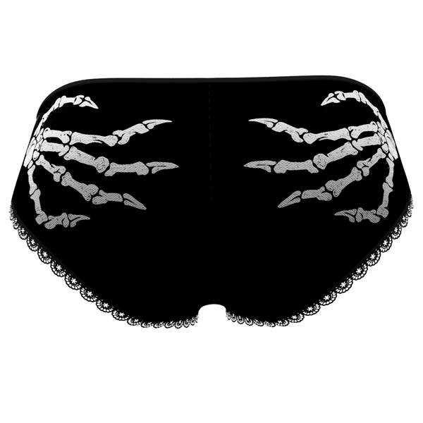 Custom Halloween Skeleton Hands Name Panties